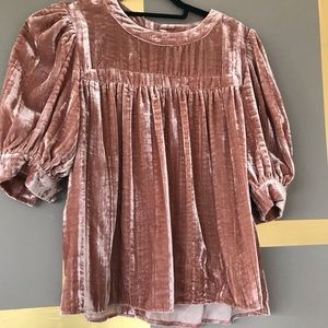 Love Shack Fancy velvet top